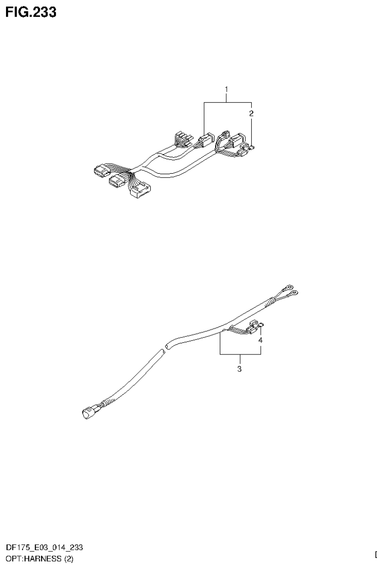 Suzuki DF175ZG OPT:HARNESS (2) (DF175ZG E03) parts diagram
